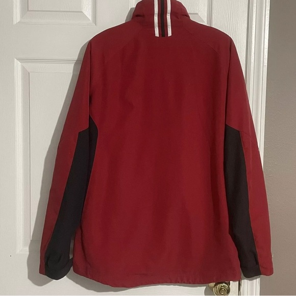 Adidas INDIANA HOOSIERS Climaproof Jacket Mens Small Full Zip Embroidered Red - Picture 8 of 10